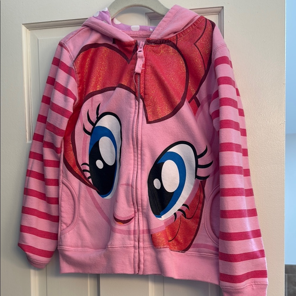 My Little Pony Pink Hoodie with Red Stripes